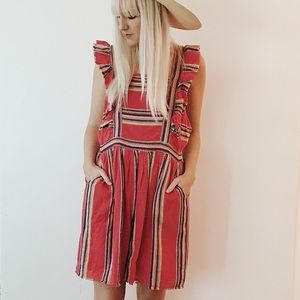 Red striped dress